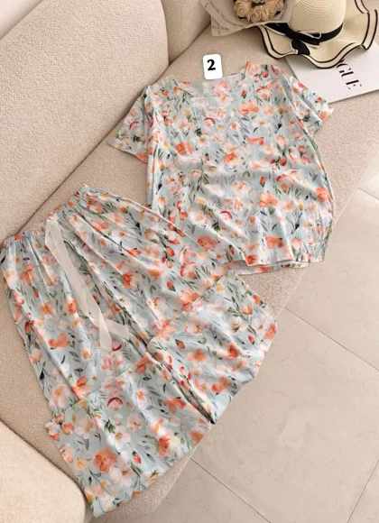 ست تیشرت و شلوار نخی 3321