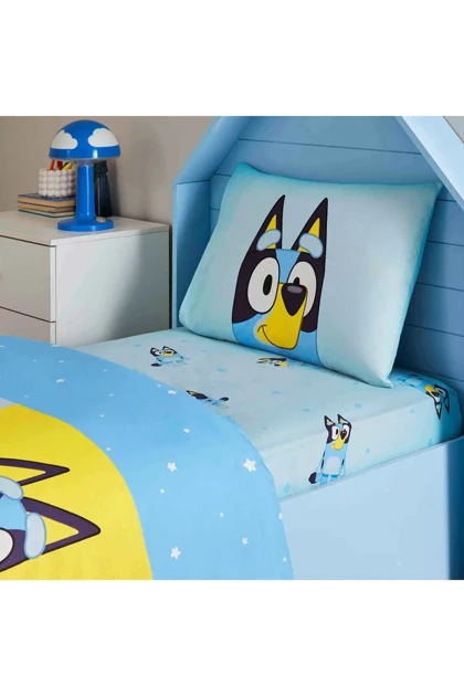 سرویس روتختی یک نفره Taç مدل Bluey پنبه‌ای - چندرنگ