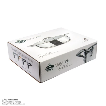 تابه دو دسته استیل سایز 28 KZP کد 5007