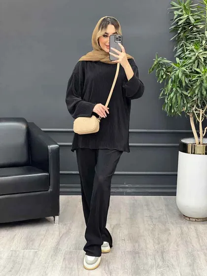 ست بلوز و شلوار پلیسه‌دار