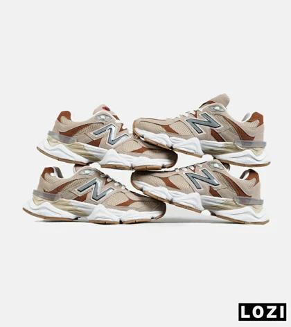 کفش کتانی مردانه و زنانه کرم قهوه ای NEW BALANCE 9060