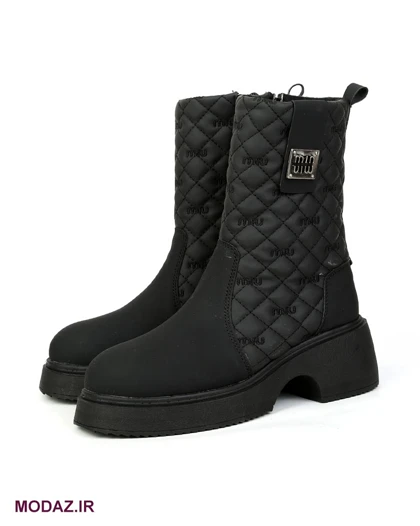 نیم بوت زنانه زمستانه آتریسا طرح لوزی miu miu