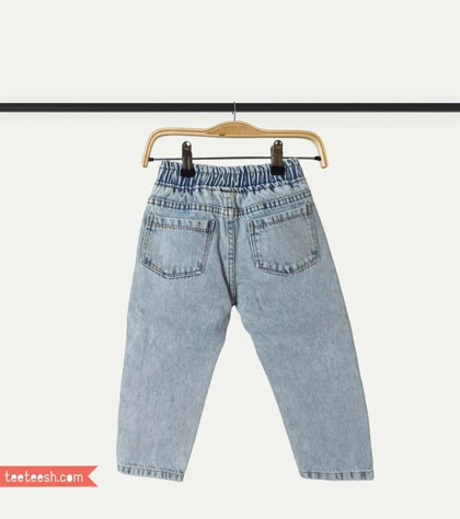 شلوار مام فیت جین روشن