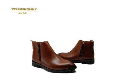 نیم بوت دوزیپ مردانه مدل چلسی چرم طبیعی دست دوزsi172