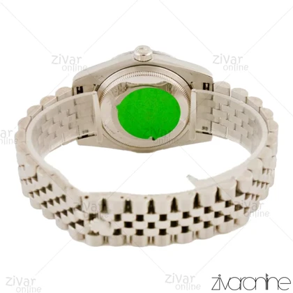 ساعت رولکس دیت جاست مردانه سیلور صفحه سرمه ای نگین‌دار 104529