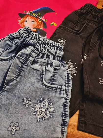 شلوارک جین دخترانه