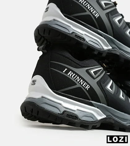 کفش کتانی بزرگ پا مشکی خاکستری I-Runner