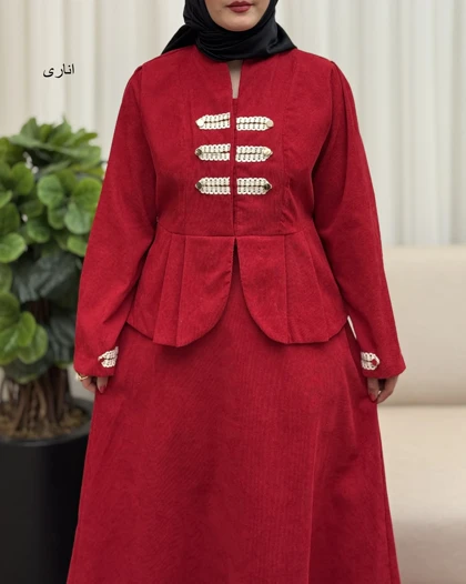 ست شومیز دامن کبریتی مدل آبان