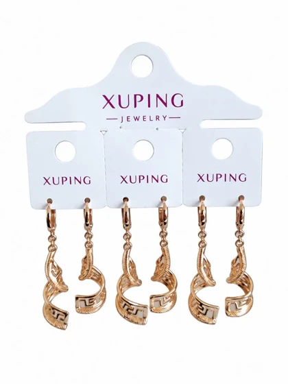 گوشواره xuping طرح طلا کد pux07 رنگ ثابت هورآن مارکت