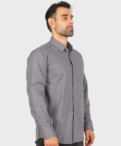 پیراهن مردانه آستین بلند راه راه 0346