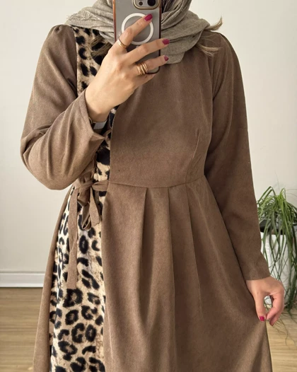 پیراهن پاییزه پلنگی