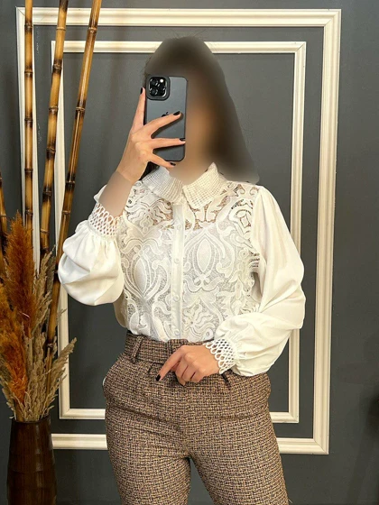 شومیز دانتل ترک رزا 1112