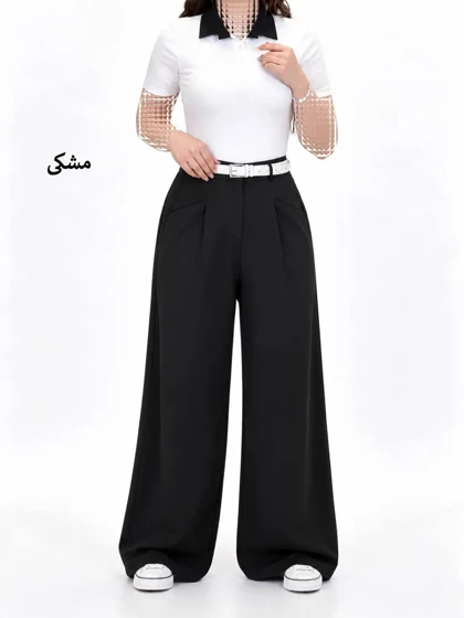 7563-شلوار مزونی کرپ ela