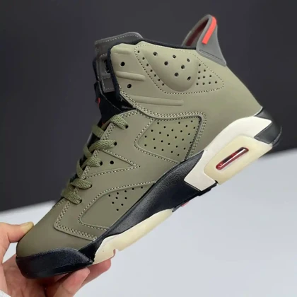 کفش نایک ایر جردن 6 تراویس اسکات الیو Nike Air Jordan 6 Travis Scott Olive
