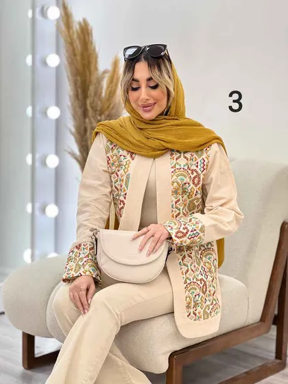مانتو کتی لینن خرجه کاری هندی