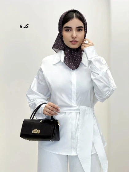7038-مینی اسکارف خال‌خالی