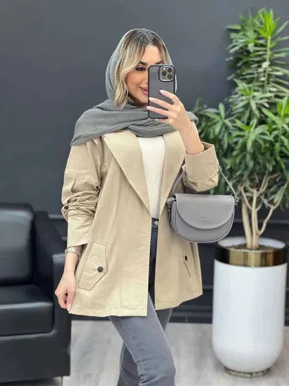 مانتو لینن سرشانه ژیله