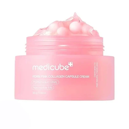 کرم کپسولی کلاژن و PDRN مدی کیوب 55 گرم (Medicube Salmon DNA PDRN Pink Collagen Capsule Cream)