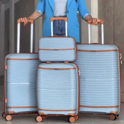 چمدان نشکن تیتان پلورا مدل TITANPLORA - TP6666 TRAVEL IN STYLE سری 4 عددی (کیف آرایشی هدیه)