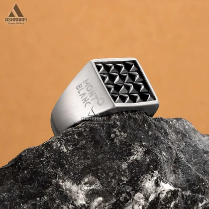 انگشتر مردانه مون بلان Mont Blanc Square Ring SK02