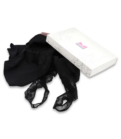 لباس خواب استرچ دانتل Neev نیو کد 4303 مشکی Black