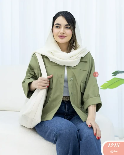 ترنچ کت کوتاه دوجیب 8687