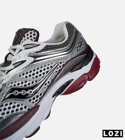 کفش کتانی مردانه و زنانه طوسی قرمز Saucony pro grid omni 9 مدل 8644