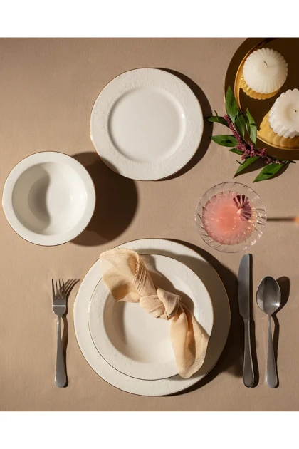 سرویس غذاخوری 6 نفره Madame Coco مدل Relief Bone China
