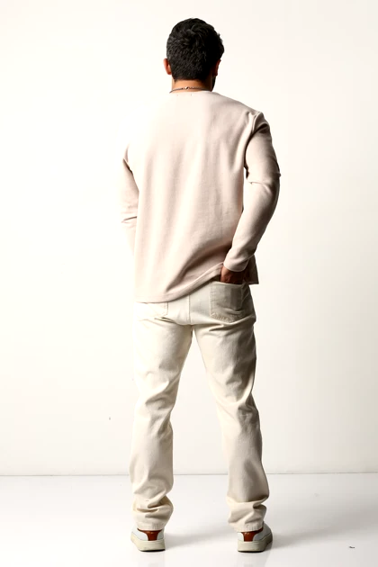 سلانیک آستین بلند یقه کشبافت مردانه