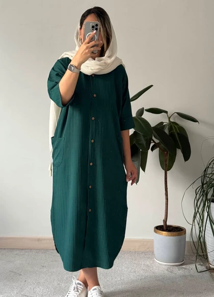 مانتو دگمه دار شیما