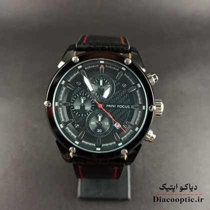 ساعت مچی مردانه اورجینال موتور ژاپنی برند مینی فوکوس سه موتور مدل Mf0161G.04 بند چرم