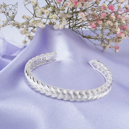 دستبند گندم نقره فام