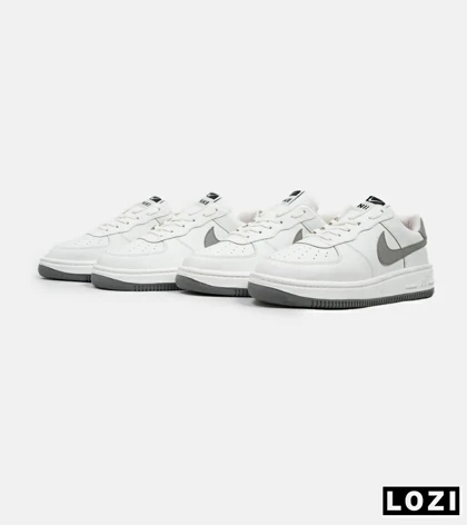 کفش کتانی بزرگ پا سفید طوسی NIKE AIR FORCE مدل 6325