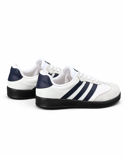 کفش کتانی زنانه مدل ونس سامبا سفید سرمه ADIDAS SAMBA