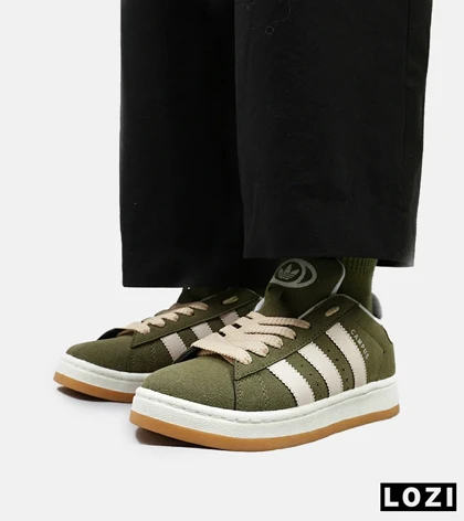 کفش کتانی زنانه و مردانه سبز کرم ADIDAS Campus