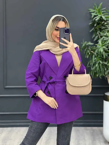 مانتو لینن اسلپ چهاردکمه
