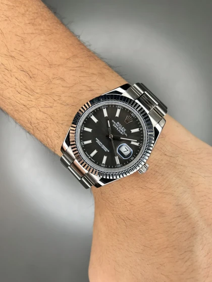 ساعت مچی رولکس سوئیسی سیلور صفحه خاکستری Rolex Datejust