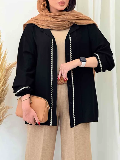 مانتو آستین کش نواردوزی