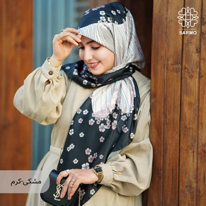 روسری ابریشم توییل شکوفه