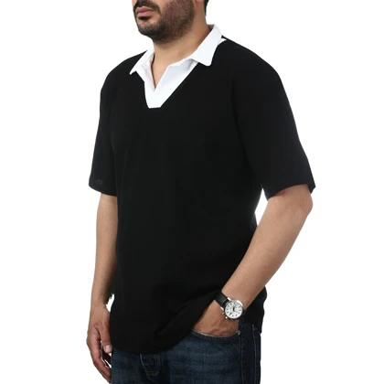 پولوشرت آستین کوتاه یقه شکاری مردانه سیزر مدل 15611243