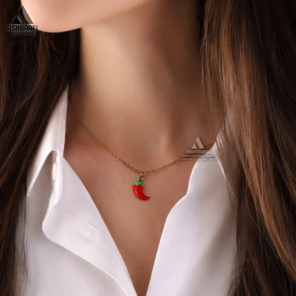 گردنبند فلفل قرمز Red chili pepper necklace