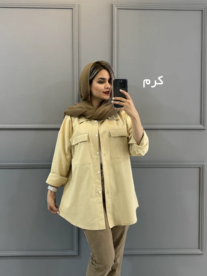 مانتو لینن دو جیب