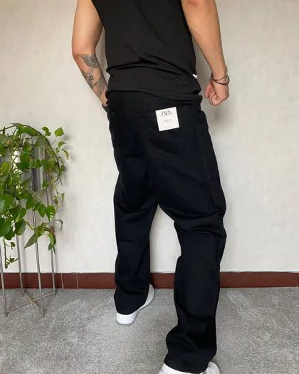 شلوار بگ مشکی ساده