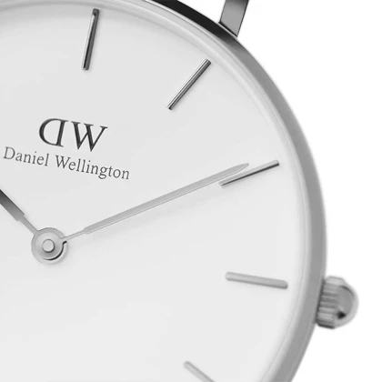 ساعت دنیل ولینگتون زنانه بند چرم مشکی صفحه سفید DW-4741-32-L