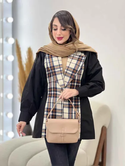 بارانی ترکیبی بغل کش