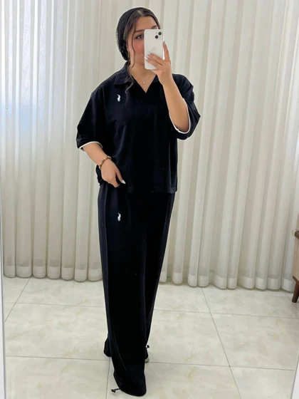 ست پلوشرت شلوار دخترونه و زنونه اسپرت 698