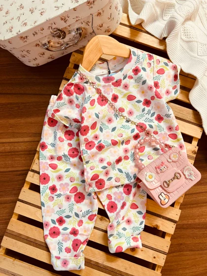 ست آستین کوتاه و شلوار بهاری