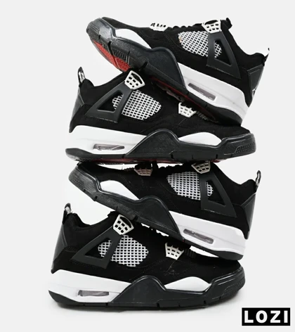 کفش کتانی ساق‌دار مردانه مشکی Nike air jordan 4