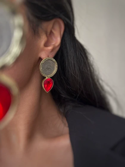 انگشتر و گوشواره سکه