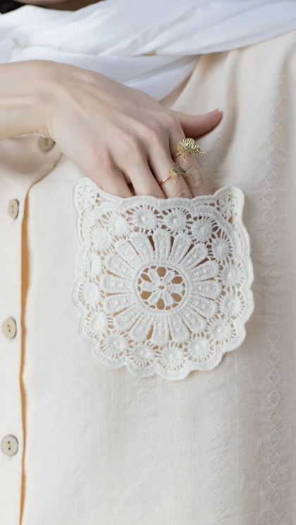 شومیز جیب مکرومه